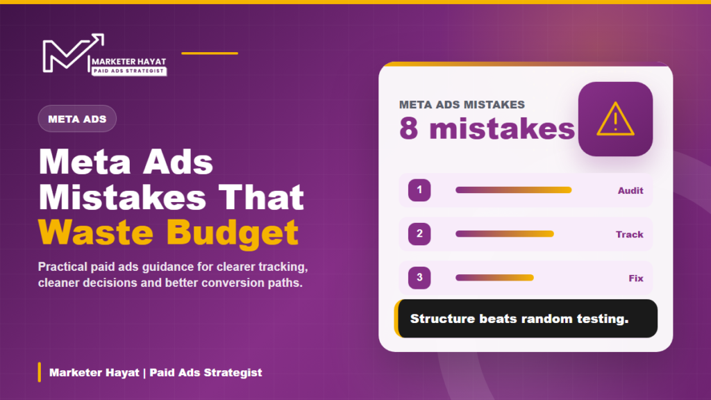 Meta Ads mistakes guide by Marketer Hayat